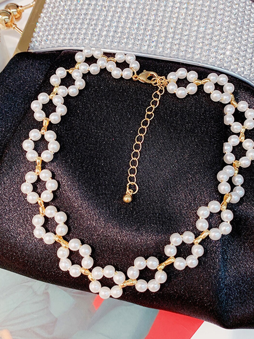 

Scintillare By Sukkhi Gold-Plated Pearls Choker Necklace