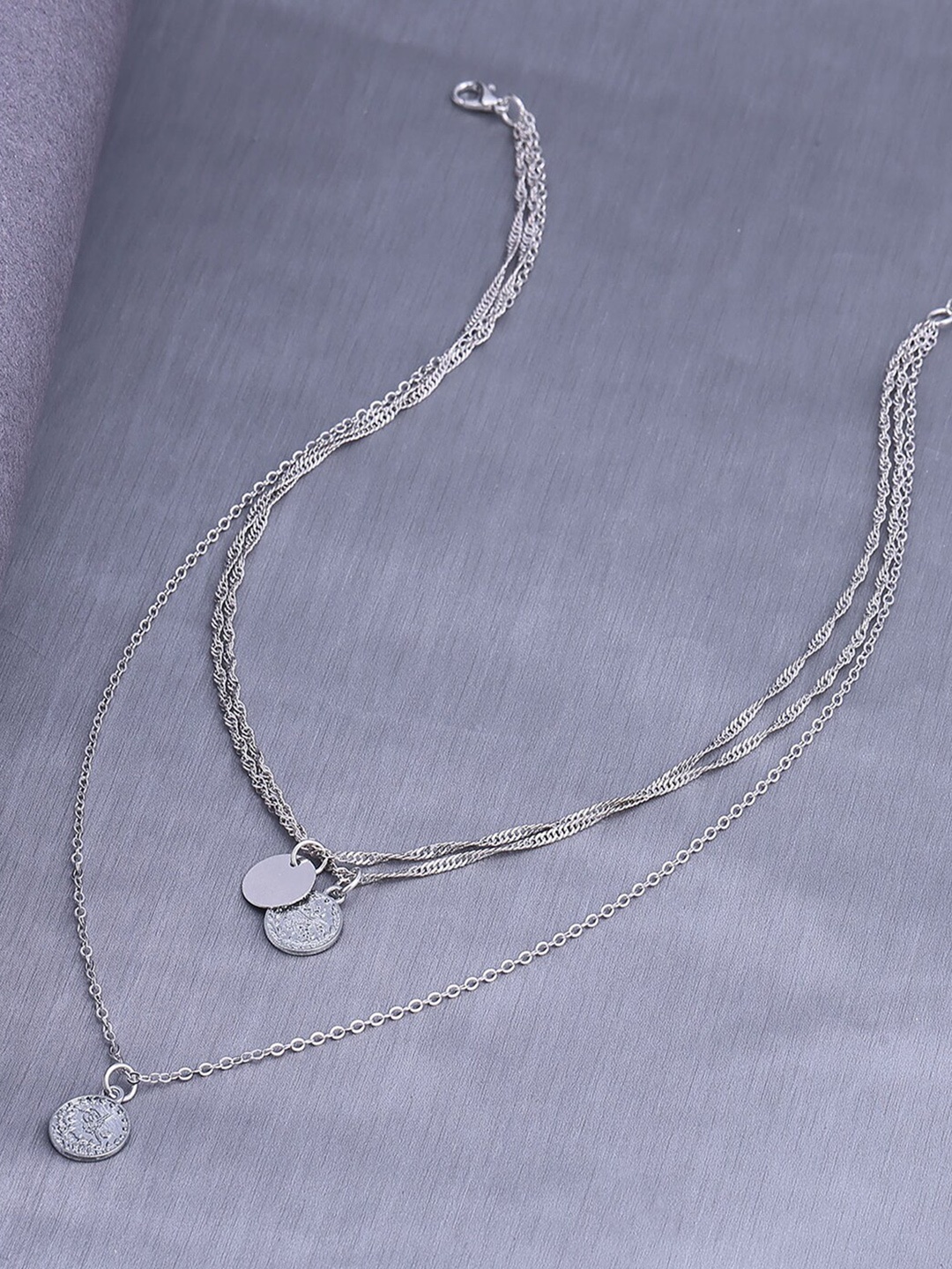 

Scintillare By Sukkhi Silver-Plated Layered Necklace