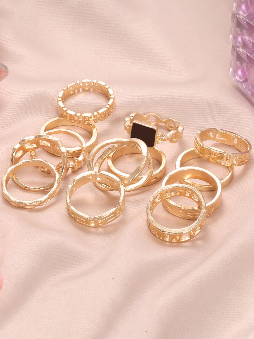 

Scintillare By Sukkhi Set Of 13 Gold-Plated Rings
