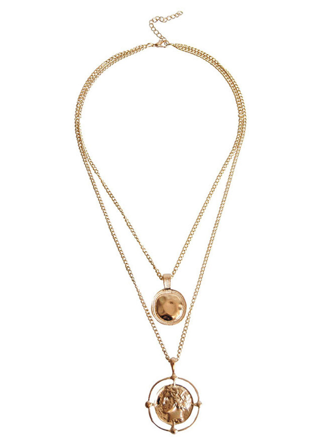 

Scintillare By Sukkhi Gold-Plated Round Shaped Minimal Layered Necklace