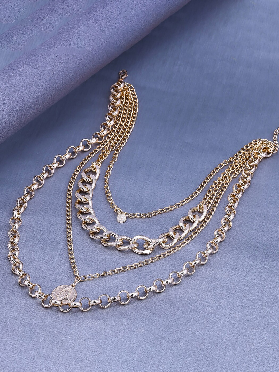 

Scintillare By Sukkhi Gold-Plated Layered Necklace