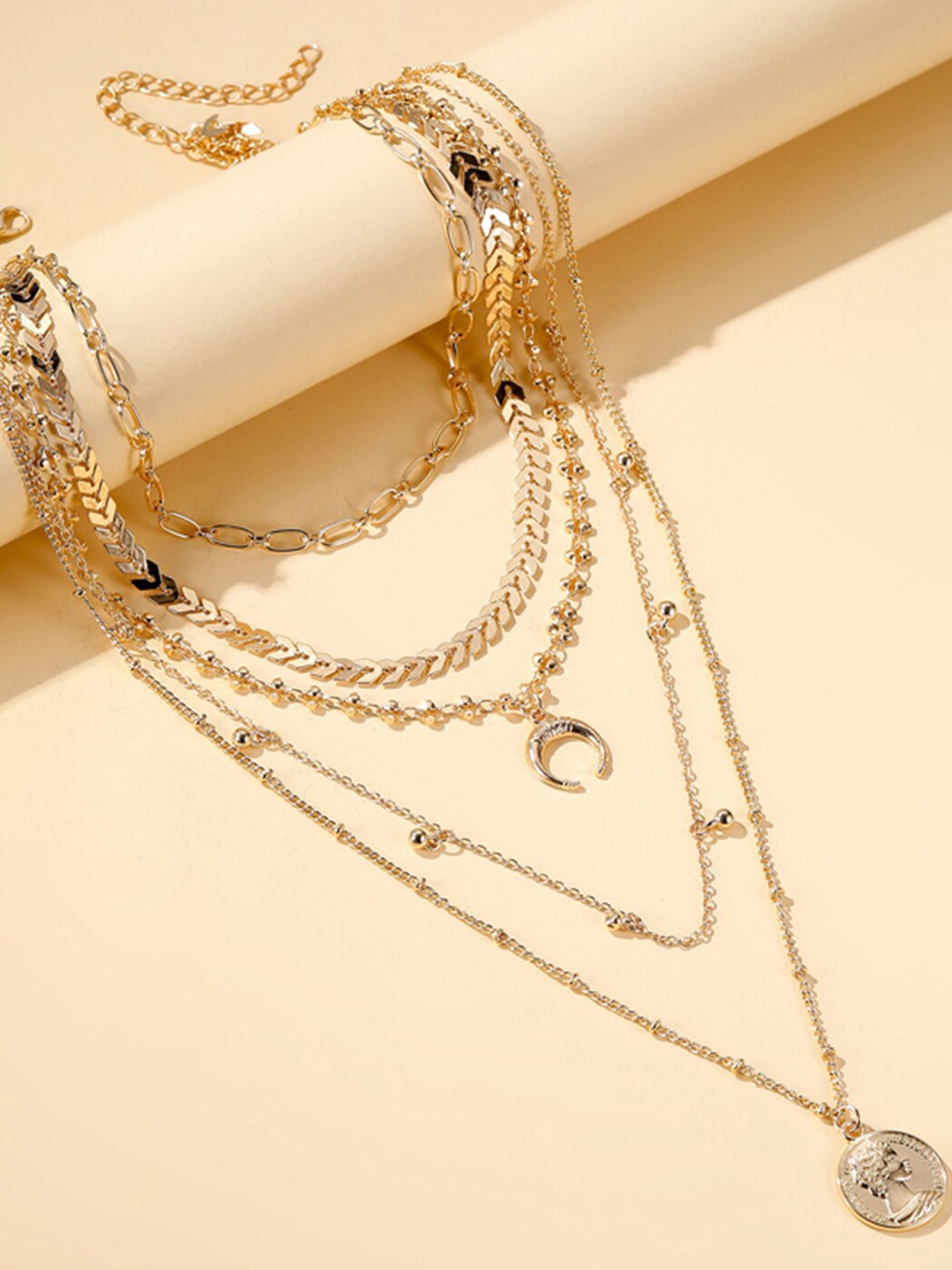 

Scintillare By Sukkhi Gold-Plated Layered Necklace