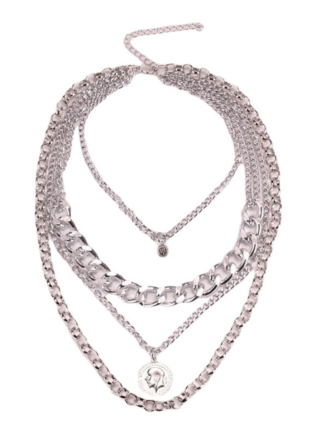 

Scintillare By Sukkhi Silver-Plated Layered Necklace