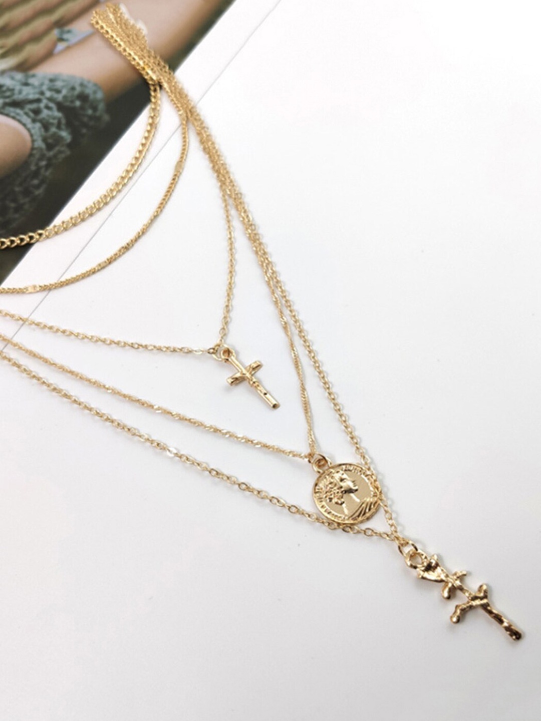 

Scintillare By Sukkhi Gold-Plated Layered Necklace
