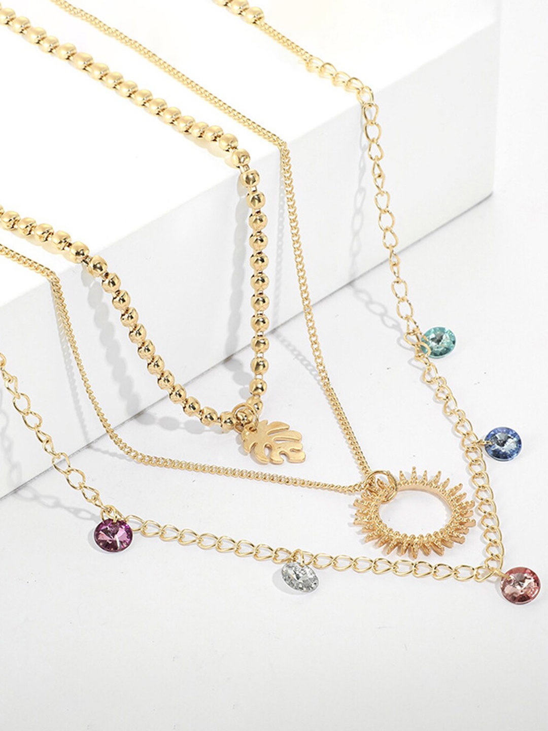 

Scintillare By Sukkhi Gold-Plated Layered Necklace