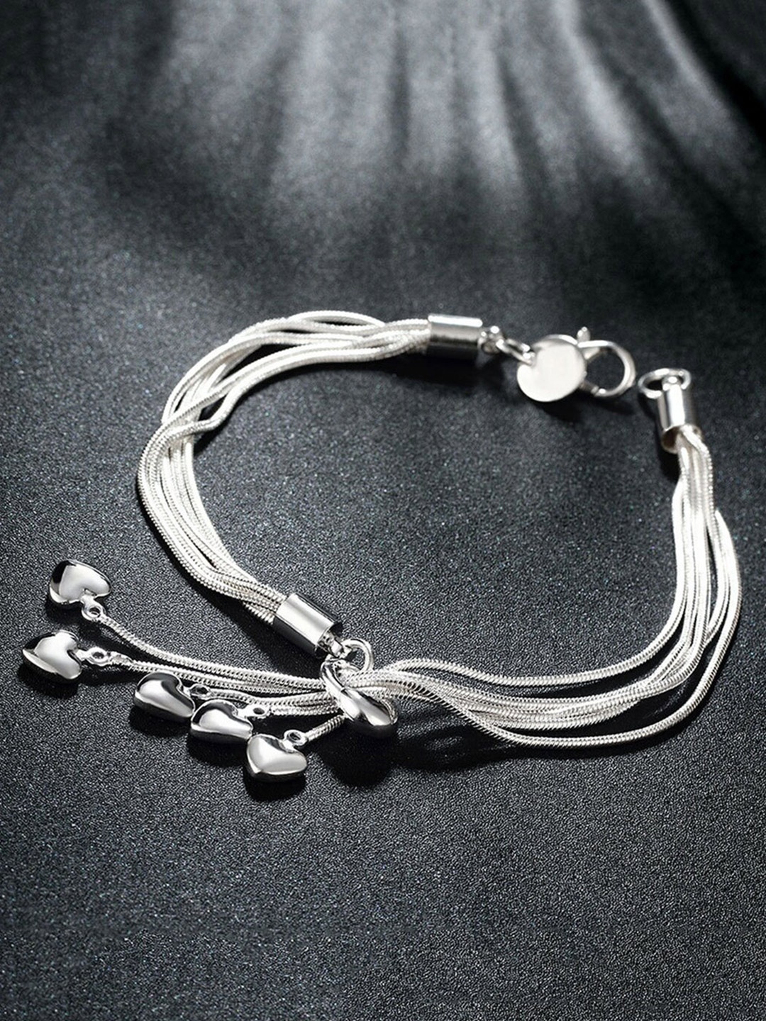

Scintillare By Sukkhi Women Rhodium-Plated Multistrand Bracelet, Silver