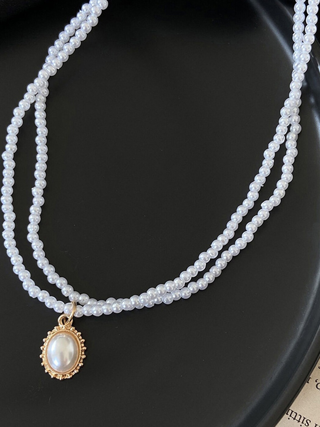 

Scintillare By Sukkhi Gold-Plated Pearls Layered Necklace