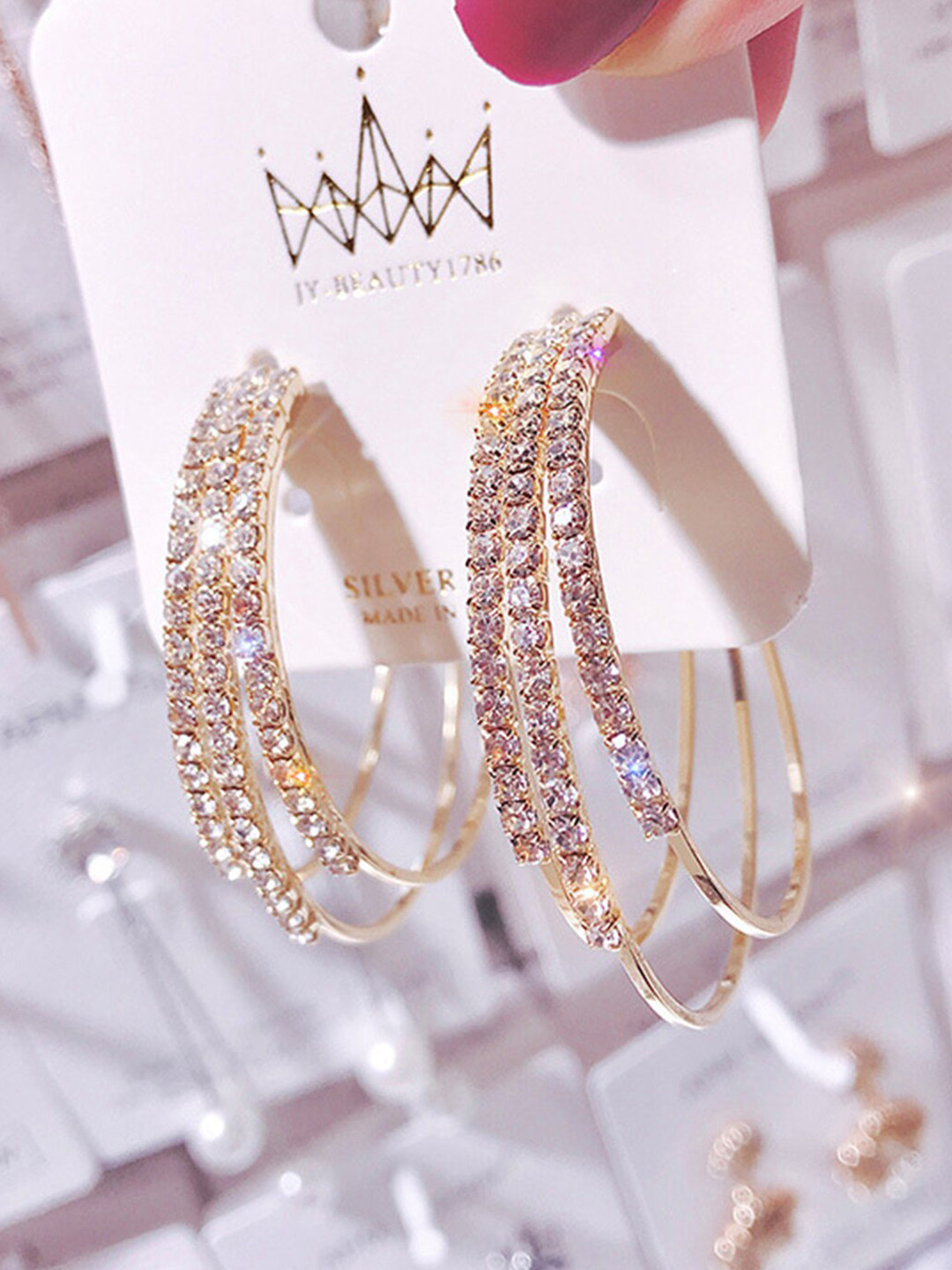 

Scintillare By Sukkhi Gold-Plated Crescent Half Hoop Earrings