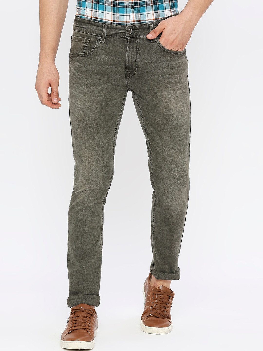 

SPYKAR Men Slim Fit Low-Rise Heavy Fade Clean Look Stretchable Jeans, Blue