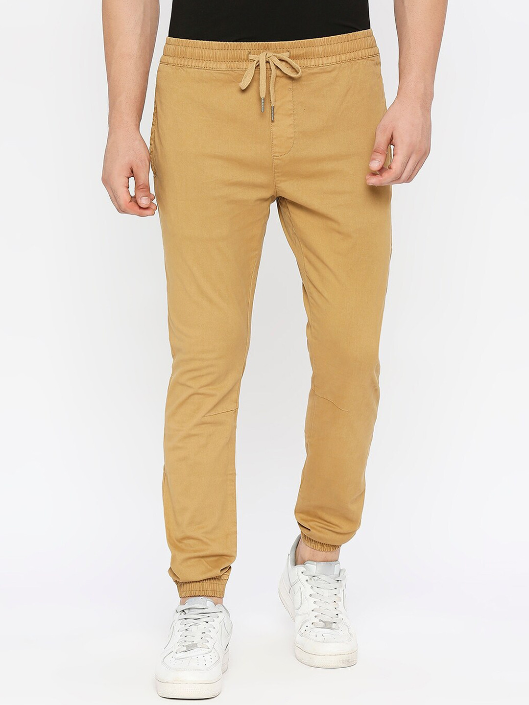 

SPYKAR Men Mid-Rise Slim Fit Joggers, Beige