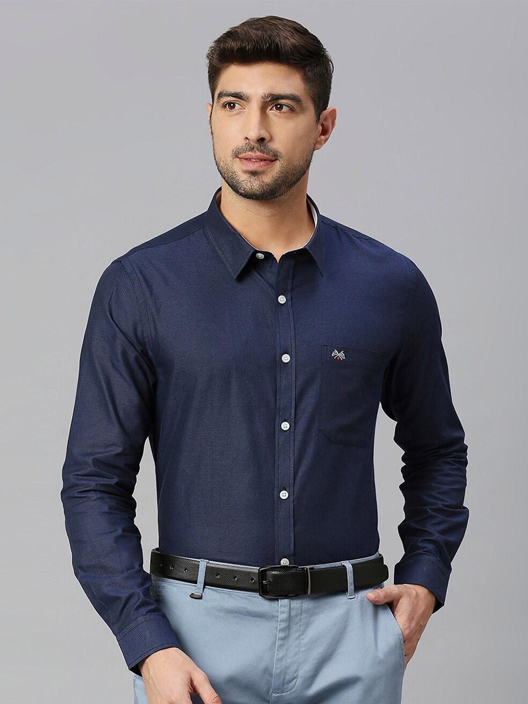 

Thomas Scott Classic Slim Fit Pure Cotton Formal Shirt, Navy blue