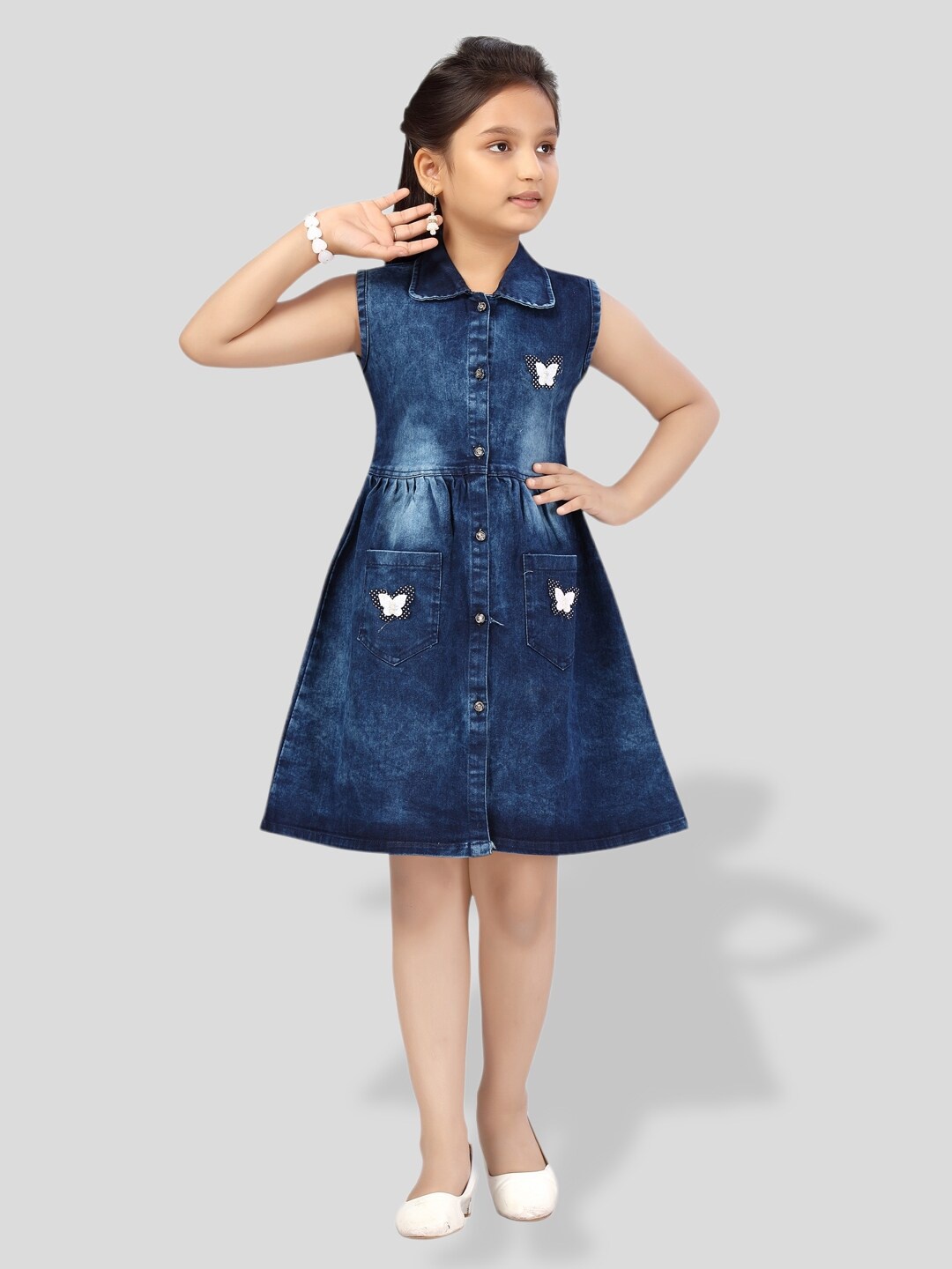 

BAESD Girls A-Line Dress, Blue