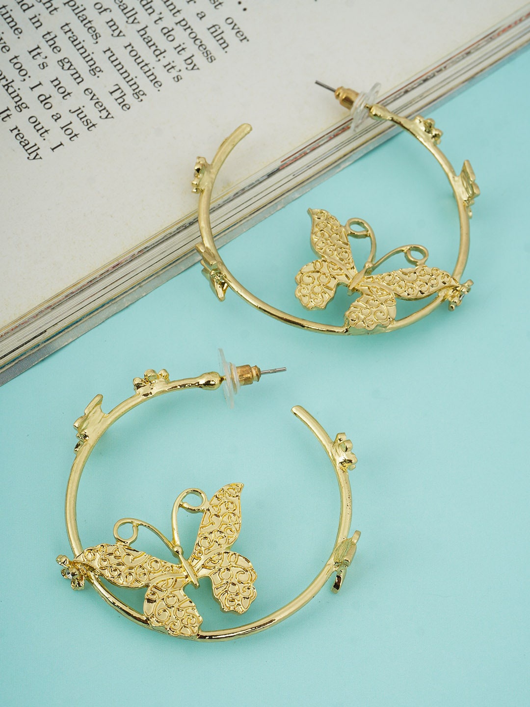 

Ferosh Gold-Plated Classic Half Hoop Earrings
