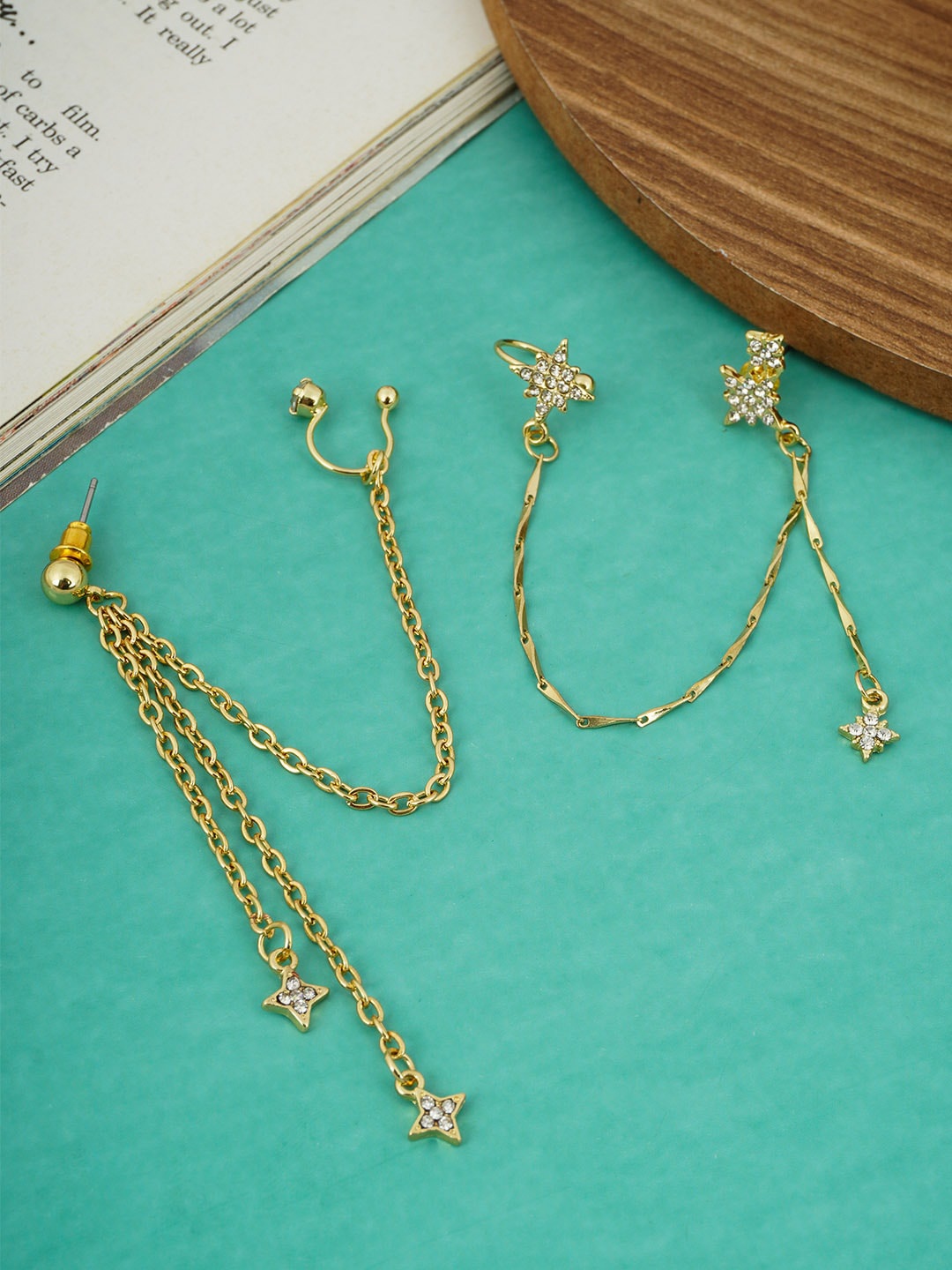 

Ferosh Set Of 2 Classic Drop Earrings, Gold