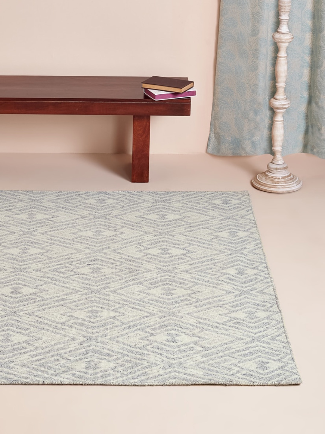 

Fabindia Beige Woven Design PET Dhurrie