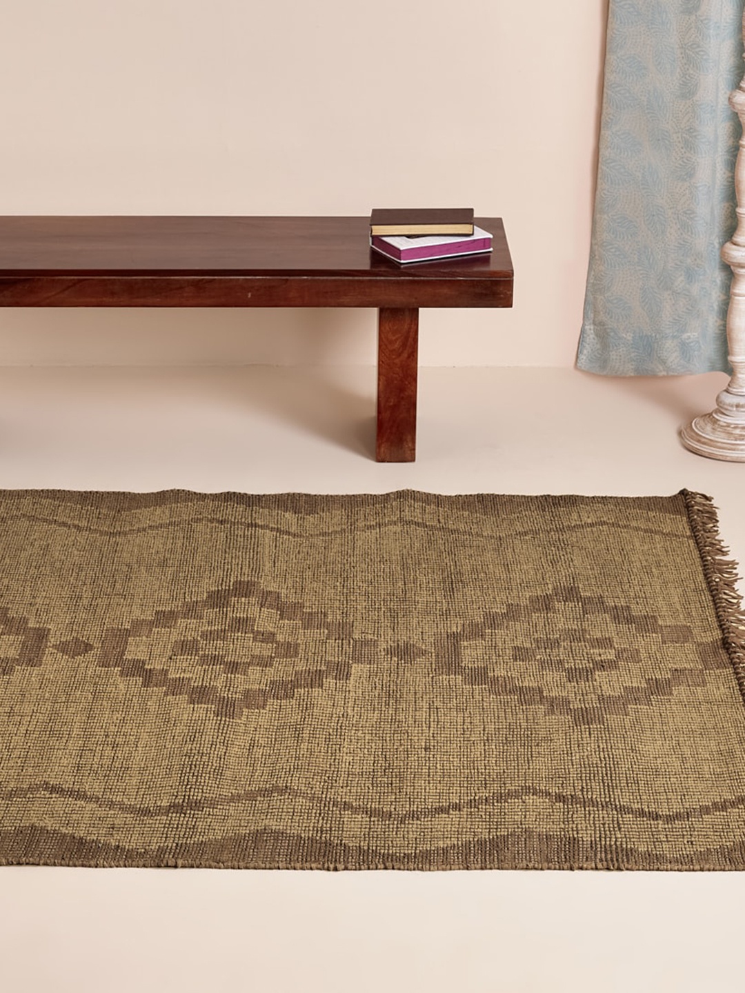 

Fabindia Brown Geometric Woven Jute Dhurrie