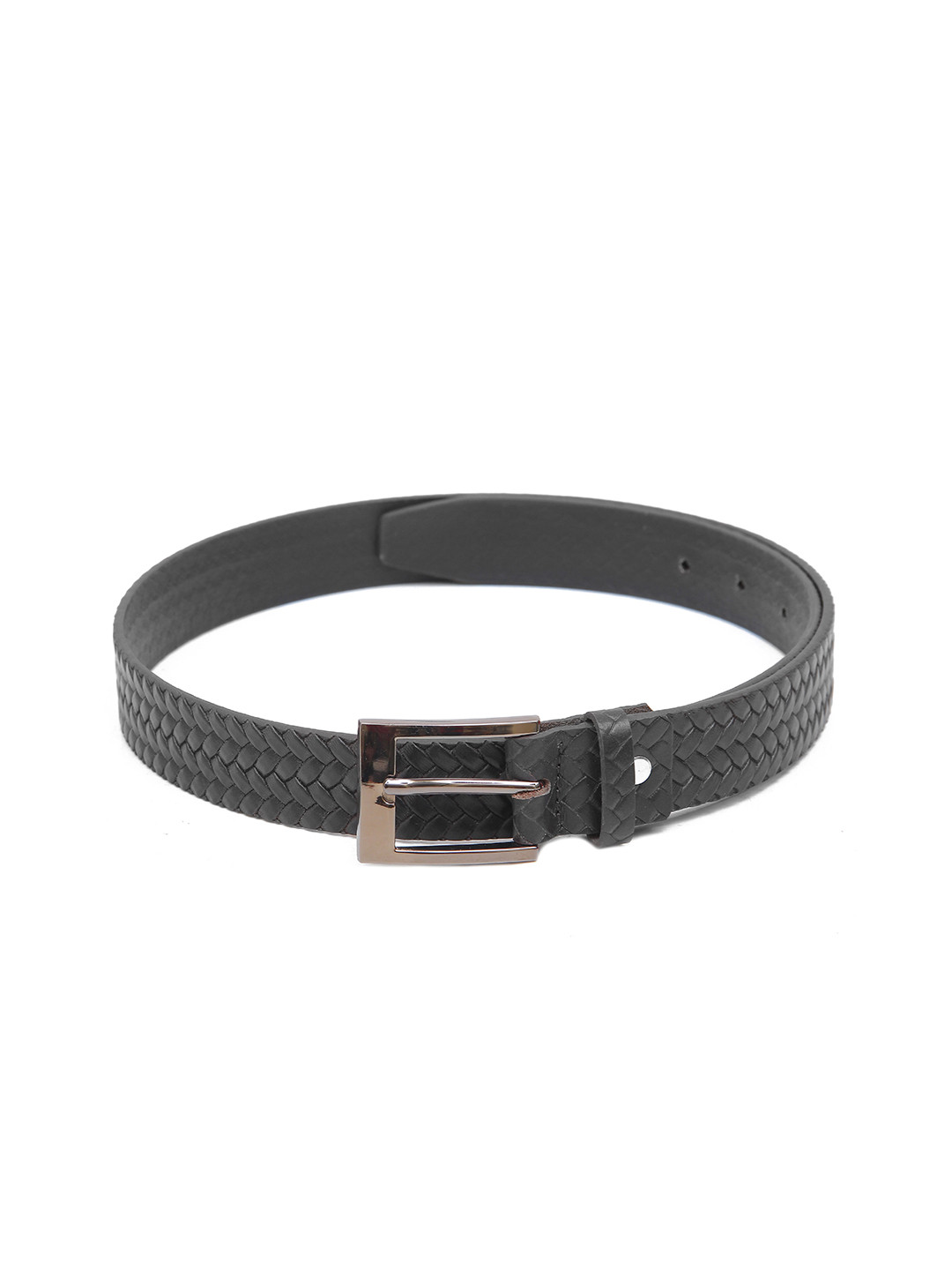 

Calvadoss Girls Black Textured Tang Leather Belt