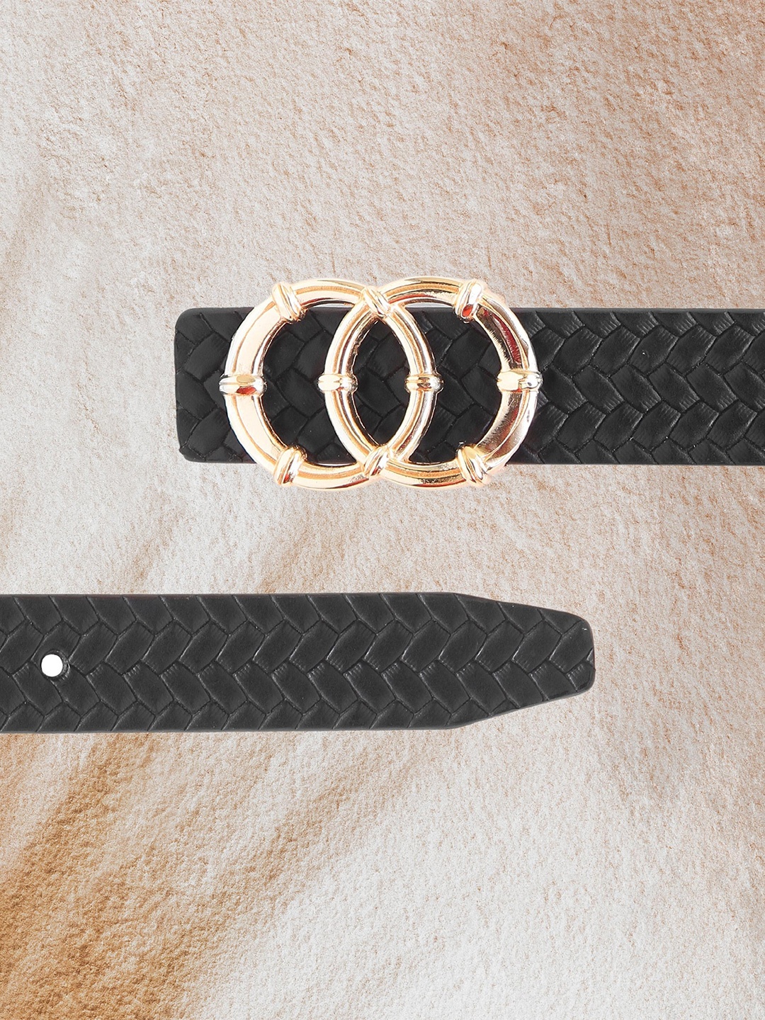 

Calvadoss Girls Textured Genuine Leather Belt, Black
