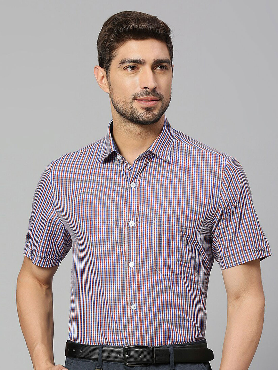

Thomas Scott Classic Slim Fit Checked Formal Shirt, Rust