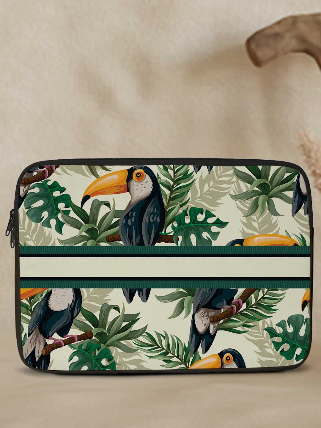 

Crazy Corner Tiger Printed Water Resistance Laptop Sleeve, Green