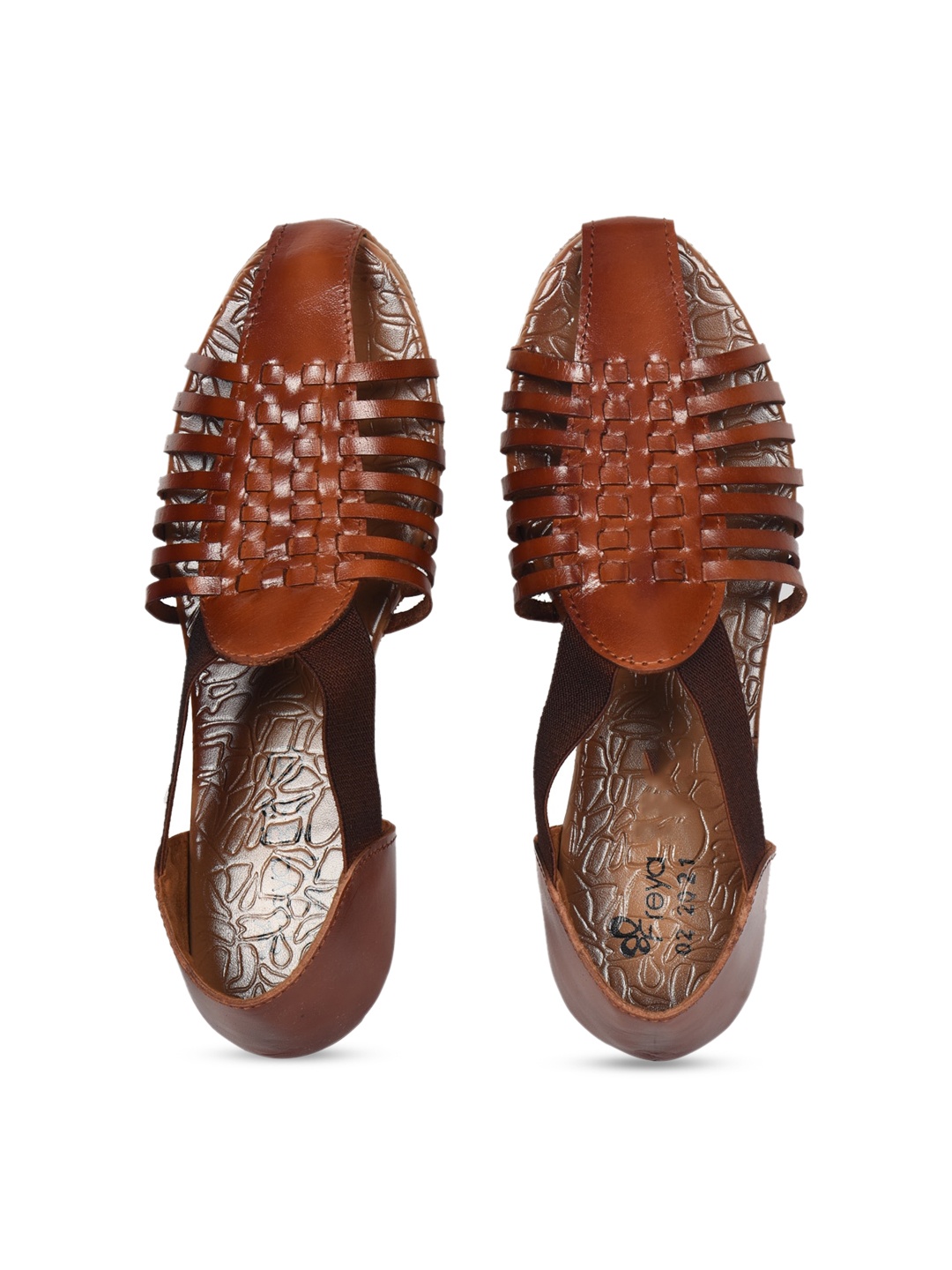 

Ajanta Women Woven Design Mojaris, Brown