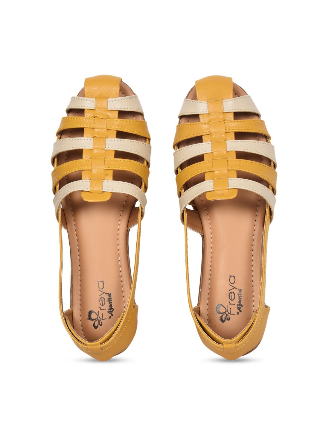 

Ajanta Women Colourblocked Mojaris, Beige