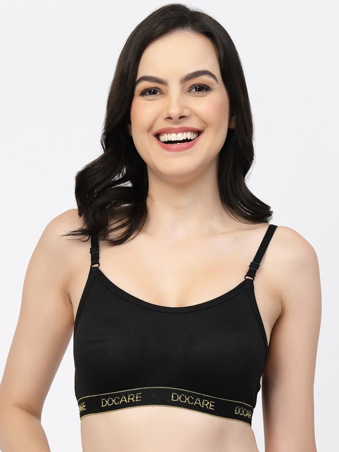 

Docare Solid T-shirt Full Coverage Bra, Black