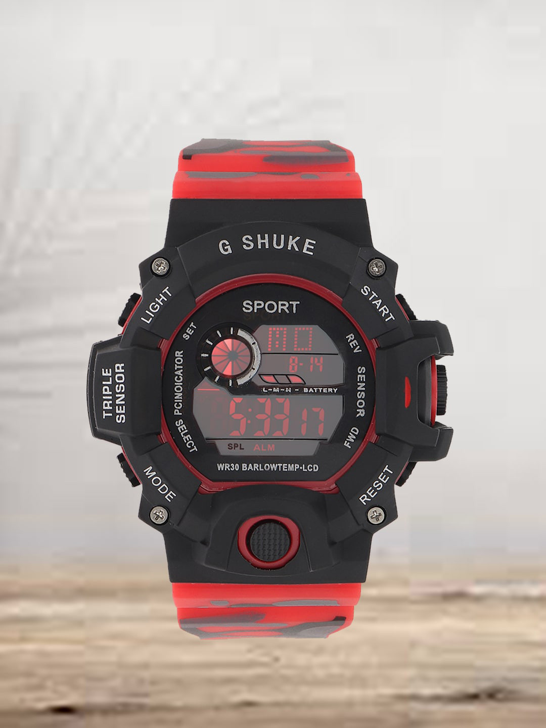 

Fantasy World Kids Digital Multi Function Sports Digital Watch FW-Sport-024-RD, Red