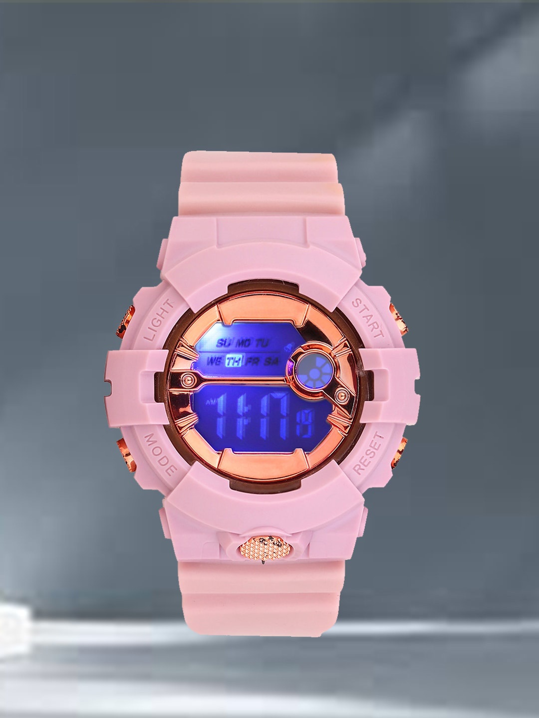 

Fantasy World Kids Round Dial Multi Function Sports Digital Watch, Rose gold