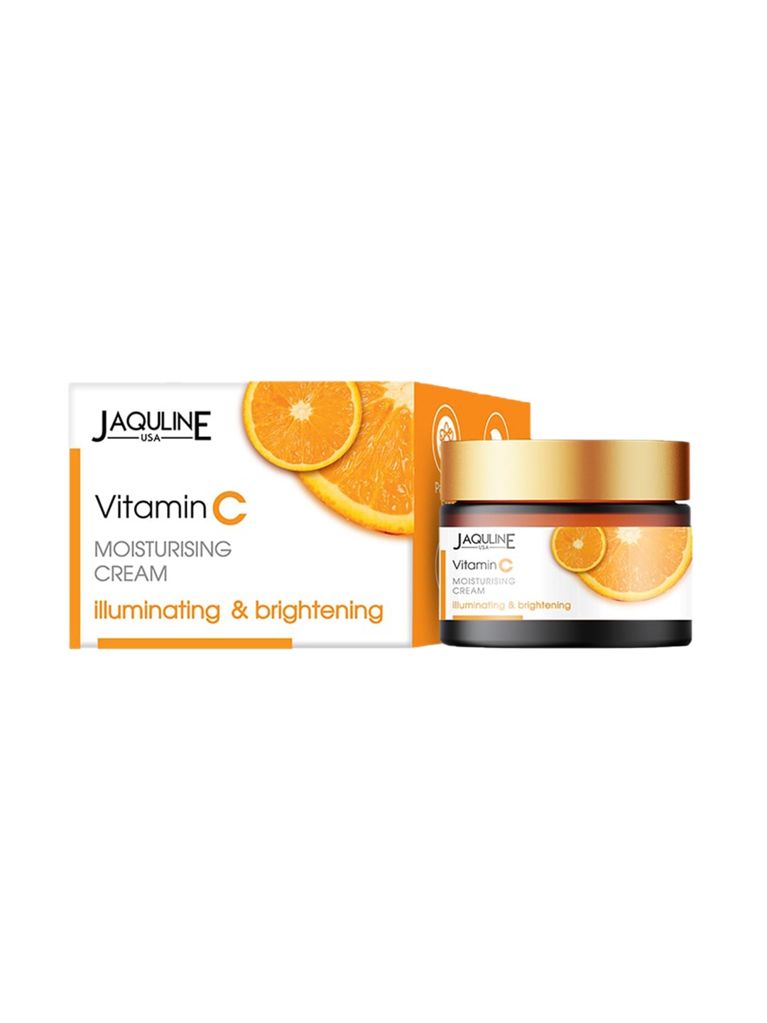 

Jaquline USA Vitamin C Moisturising Face Cream for Illuminating & Brightening - 50g, Orange