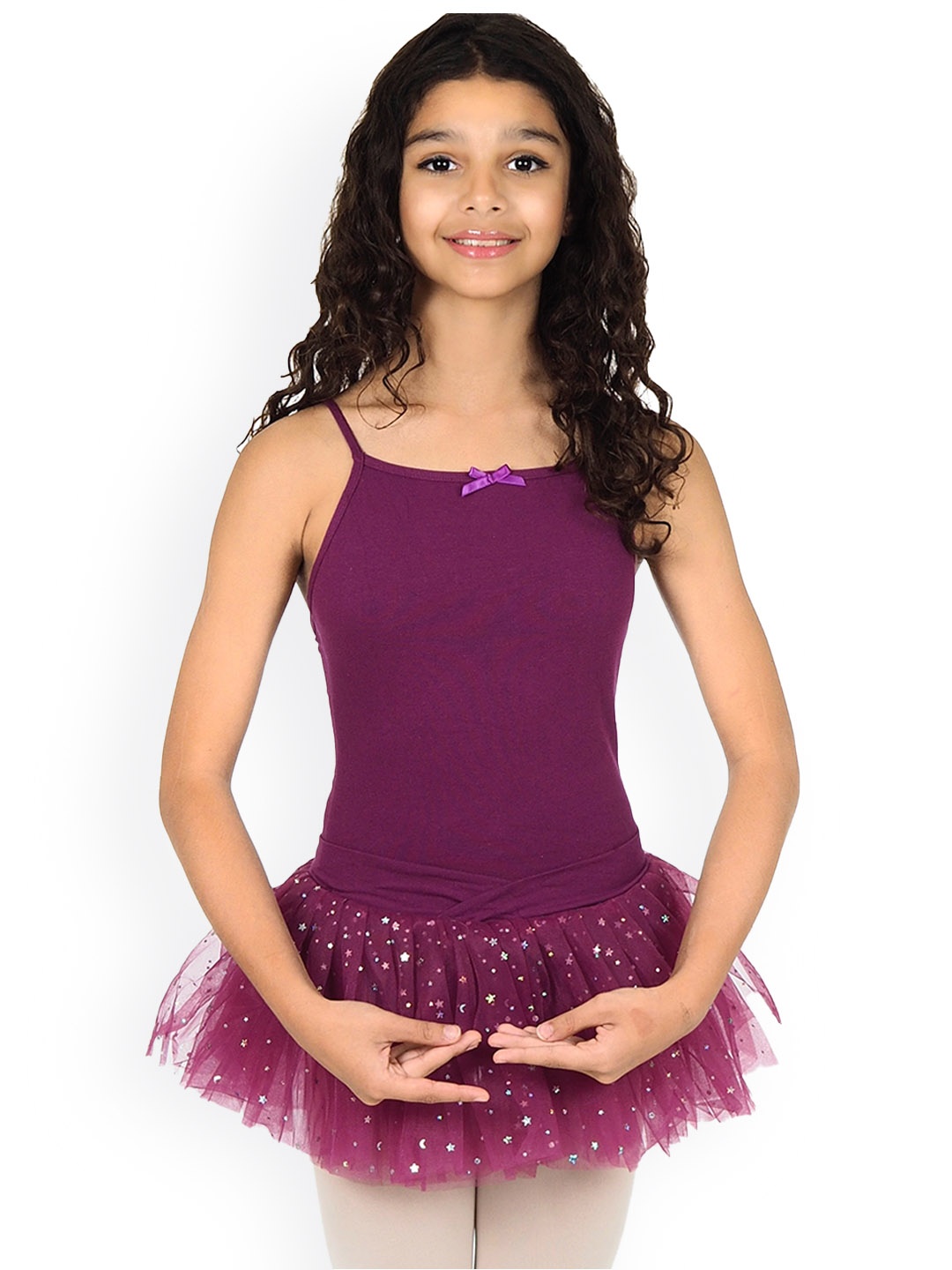 

IKAANYA Girls Embellished Leotard Tutu Dress With Sparkle, Pink