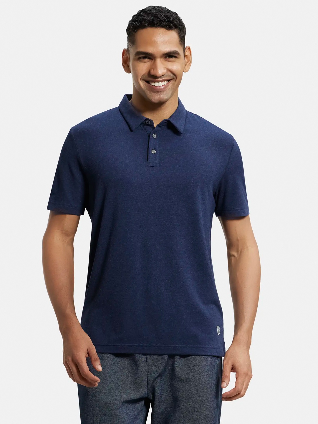 

Jockey Polo Collar Modal T-shirt, Navy blue