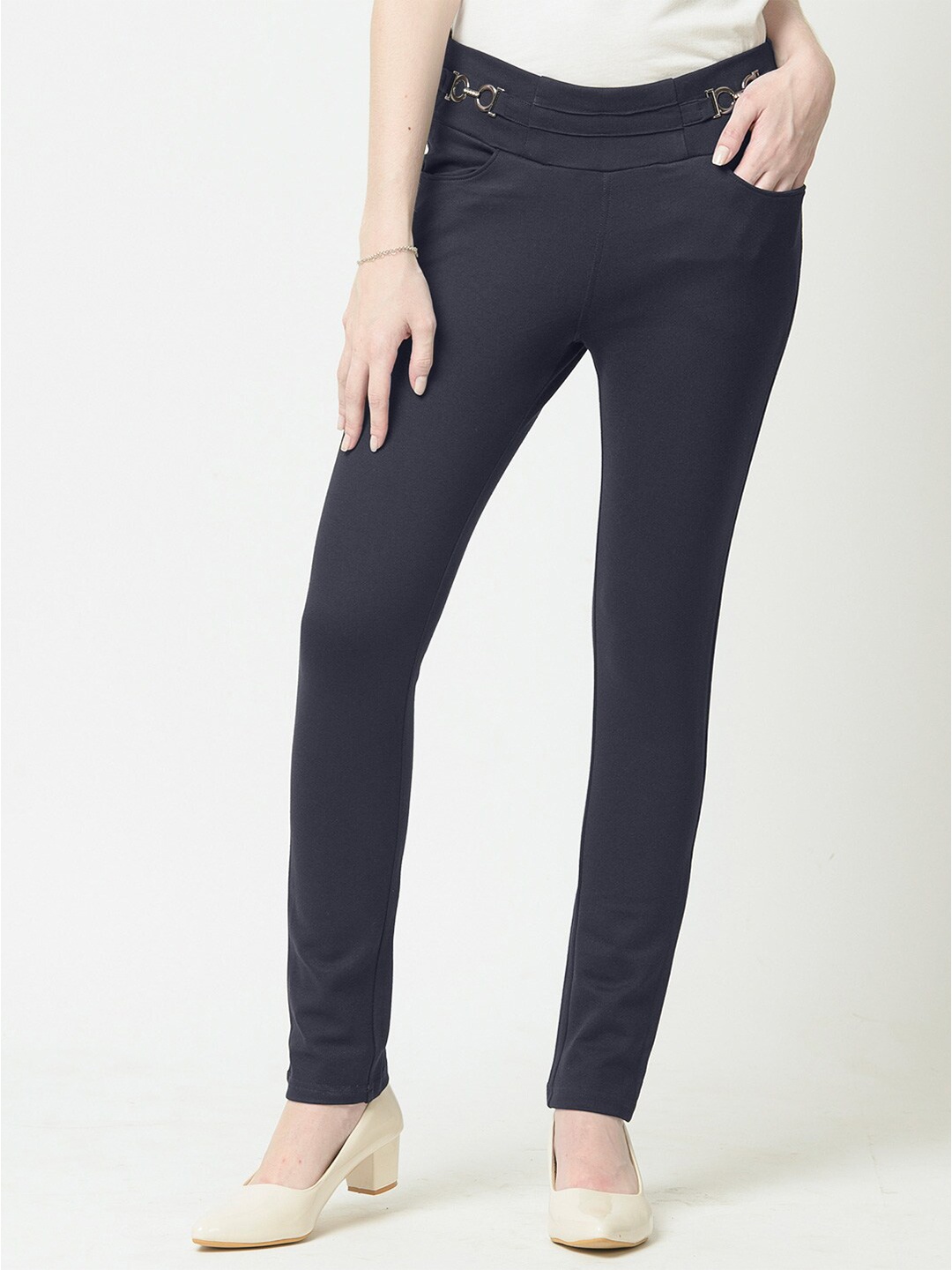 

urSense Women Mid-Rise Treggings, Charcoal