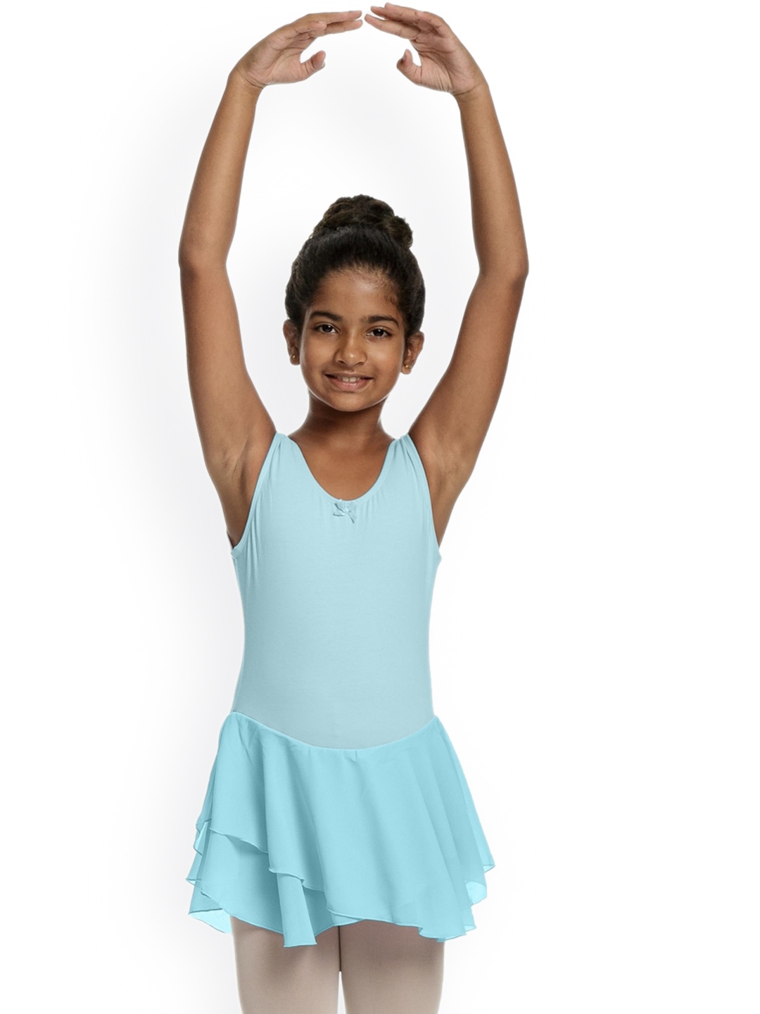 

IKAANYA Girls Ballet Chiffon Leotard Dress, Blue