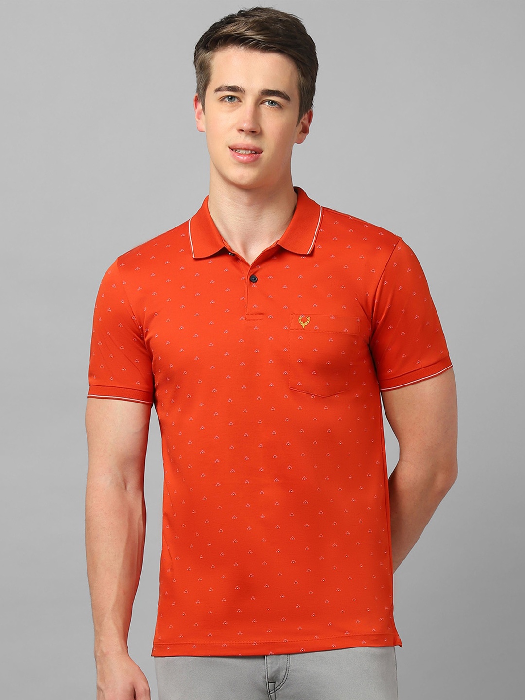 

Allen Solly Polo Collar Pure Cotton T-shirt, Orange