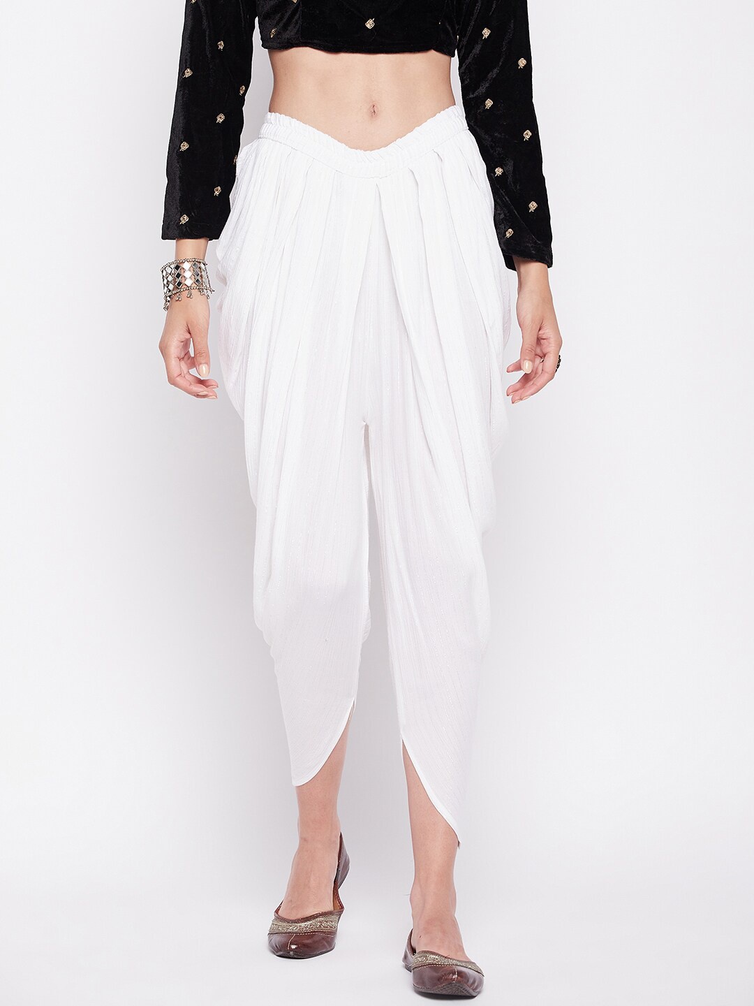 

Clora Creation Women Cotton Dhoti Salwar, White