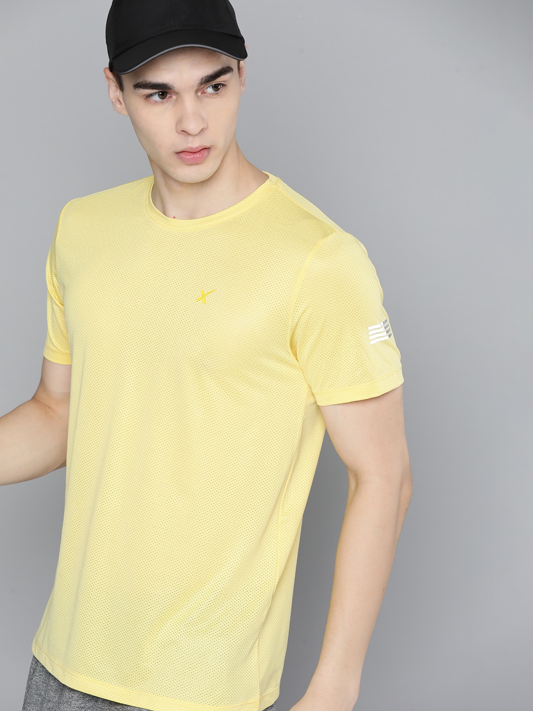 

HRX by Hrithik Roshan Rapid-Dry Running T-shirt, Yellow