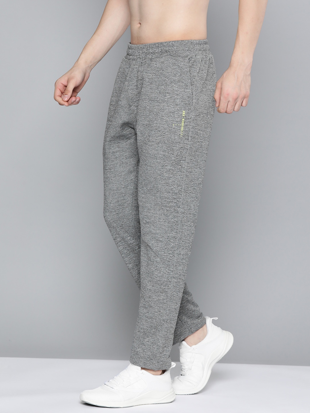 

HRX by Hrithik Roshan Men Solid Rapid-Dry Running Track Pant, Grey melange