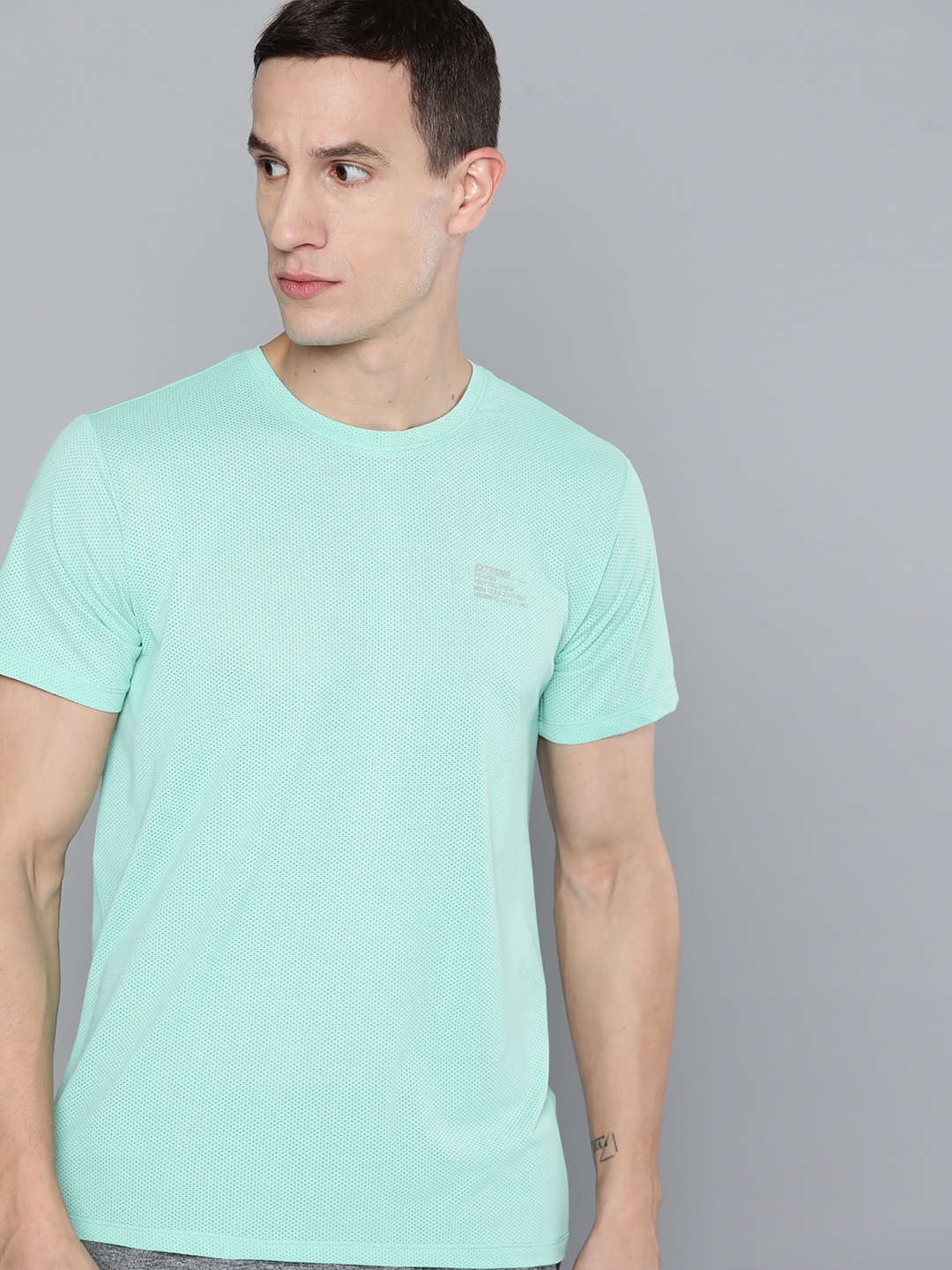

HRX by Hrithik Roshan Men Rapid-Dry Running T-Shirt, Sea green