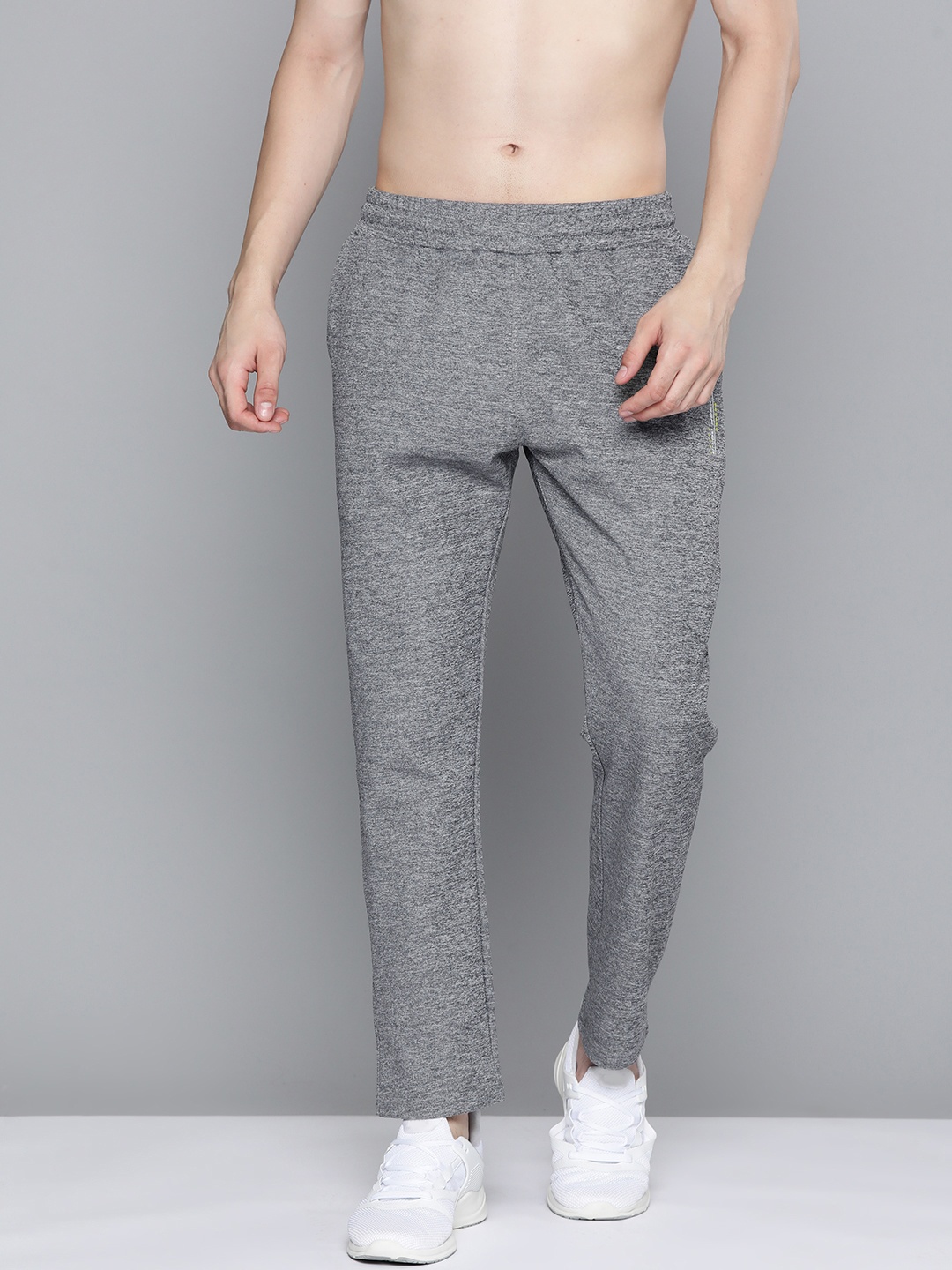 

HRX by Hrithik Roshan Men Solid Rapid-Dry Running Track Pant, Grey melange