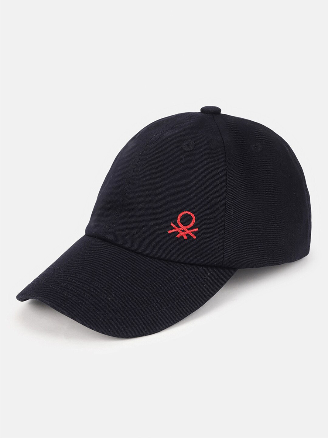

United Colors of Benetton Kids Embroidered Cotton Baseball Cap, Black