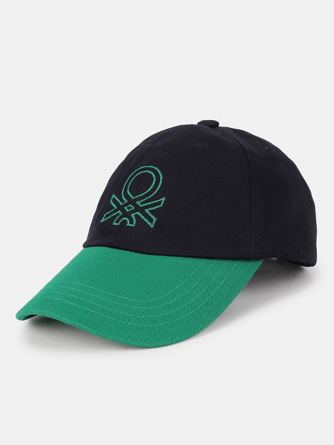 

United Colors of Benetton Girls Embroidered Cotton Baseball Cap, Black