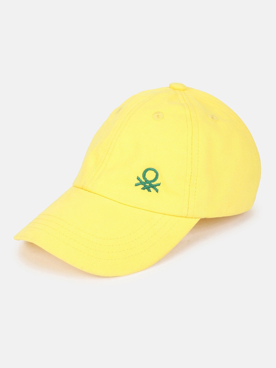 

United Colors of Benetton Kids Embroidered Cotton Baseball Cap, Yellow