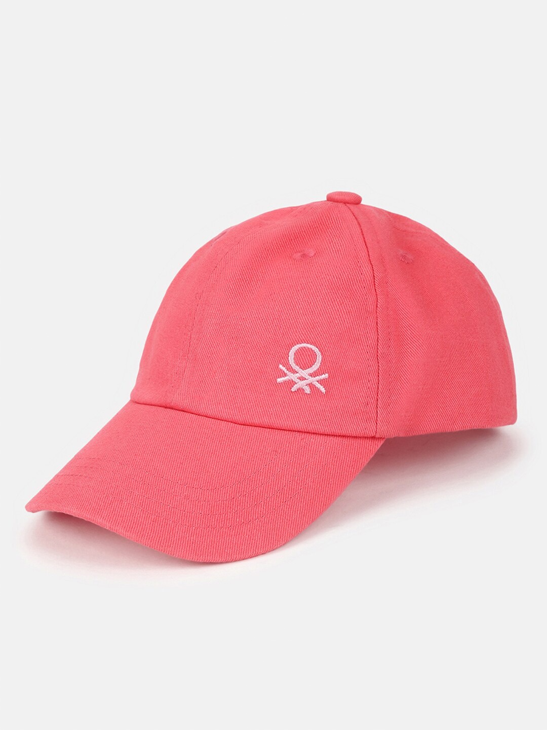 

United Colors of Benetton Kids Embroidered Cotton Baseball Cap, Peach