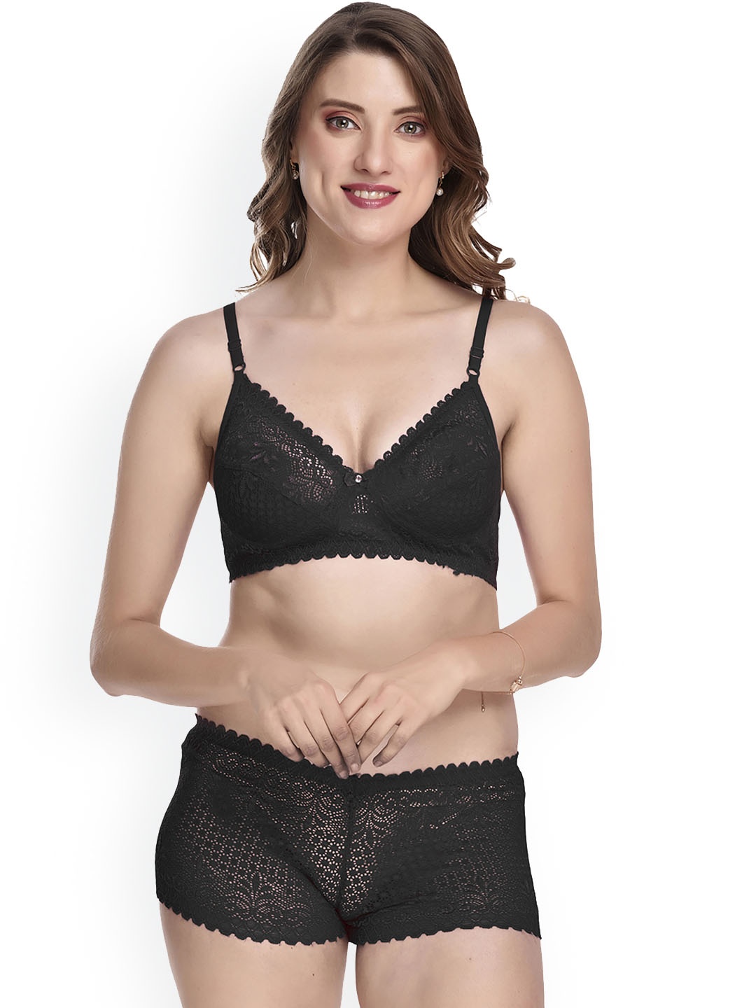 

AROUSY Self-Design Lingerie Set, Black