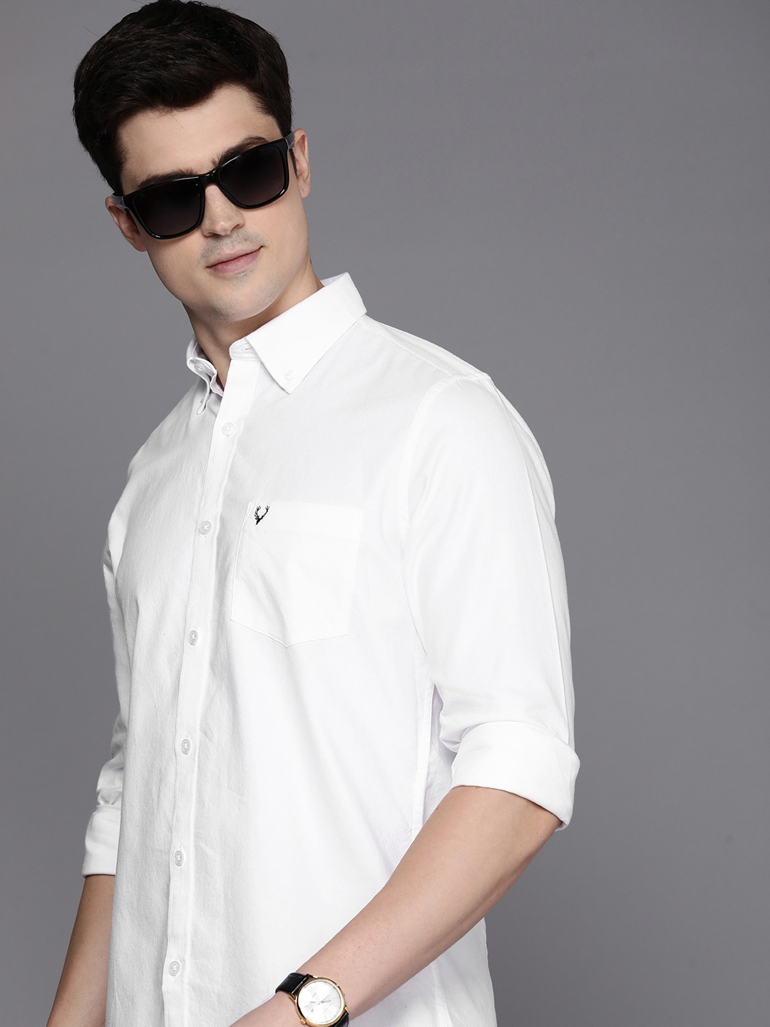 

Allen Solly Slim Fit Opaque Semiformal Shirt, White