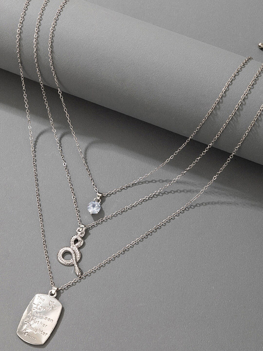 

Scintillare By Sukkhi Rhodium-Plated Layered Necklace, Silver