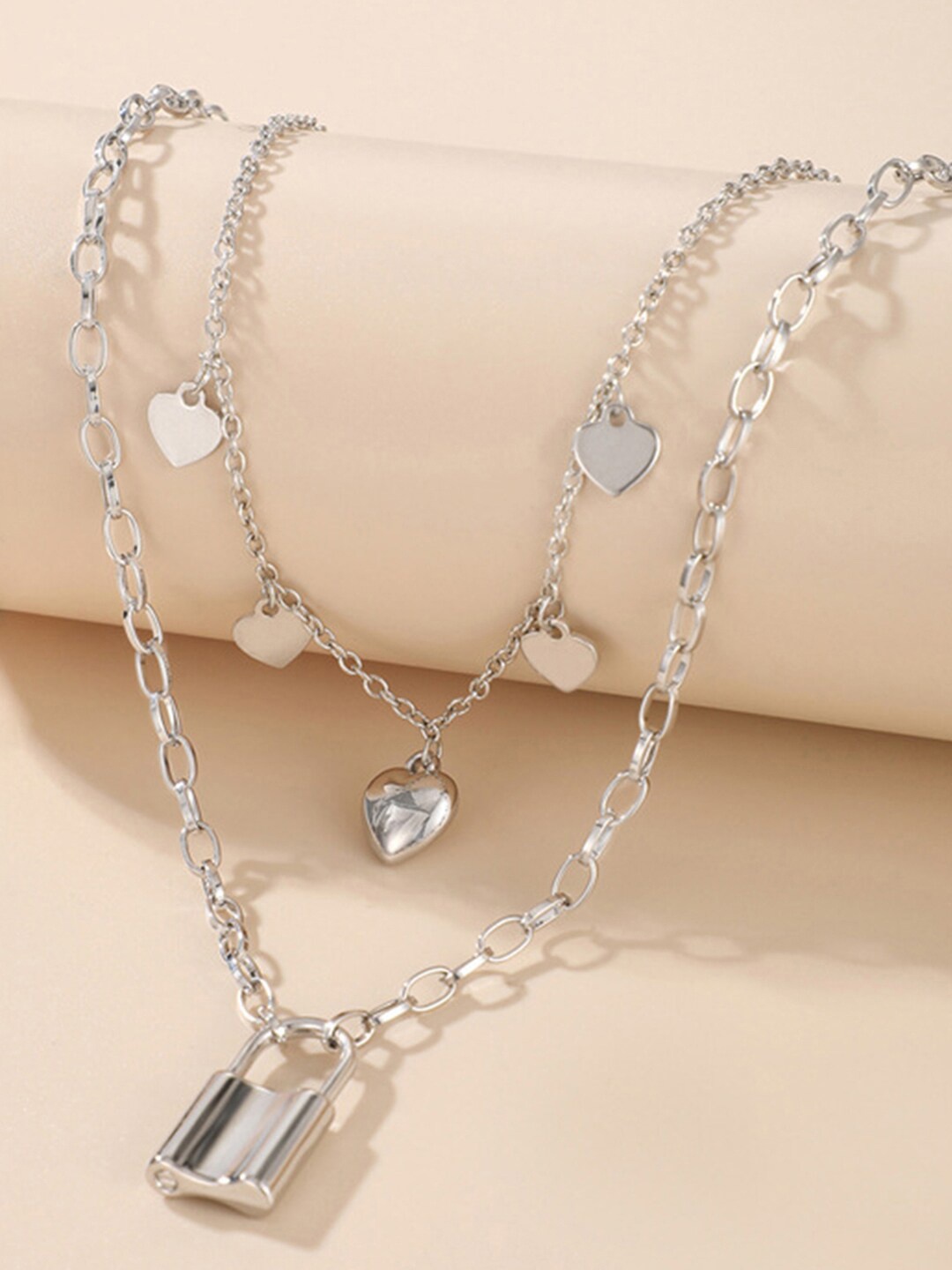 

Scintillare By Sukkhi Rhodium-Plated Layered Chain, Silver
