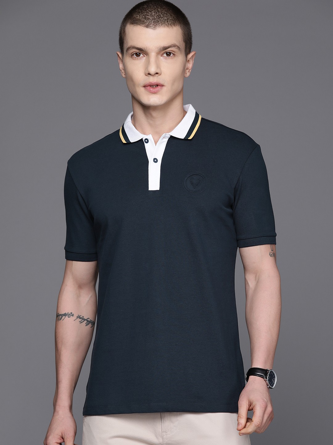 

Allen Solly Polo Collar T-shirt, Navy blue