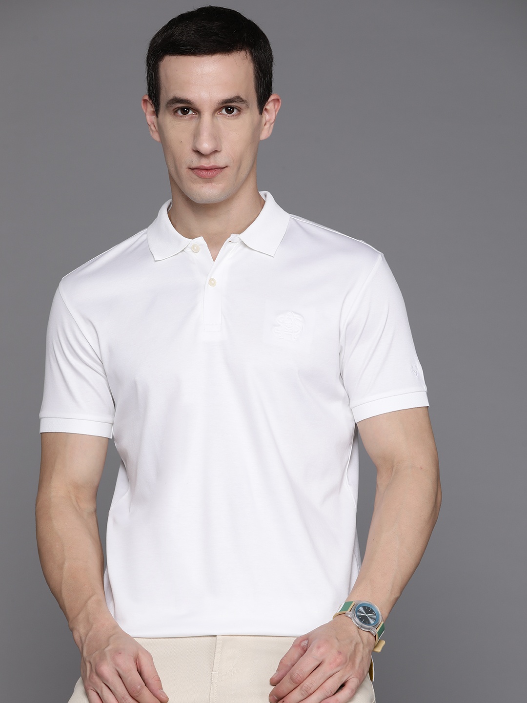 

Allen Solly Polo Collar Pure Cotton T-shirt, White
